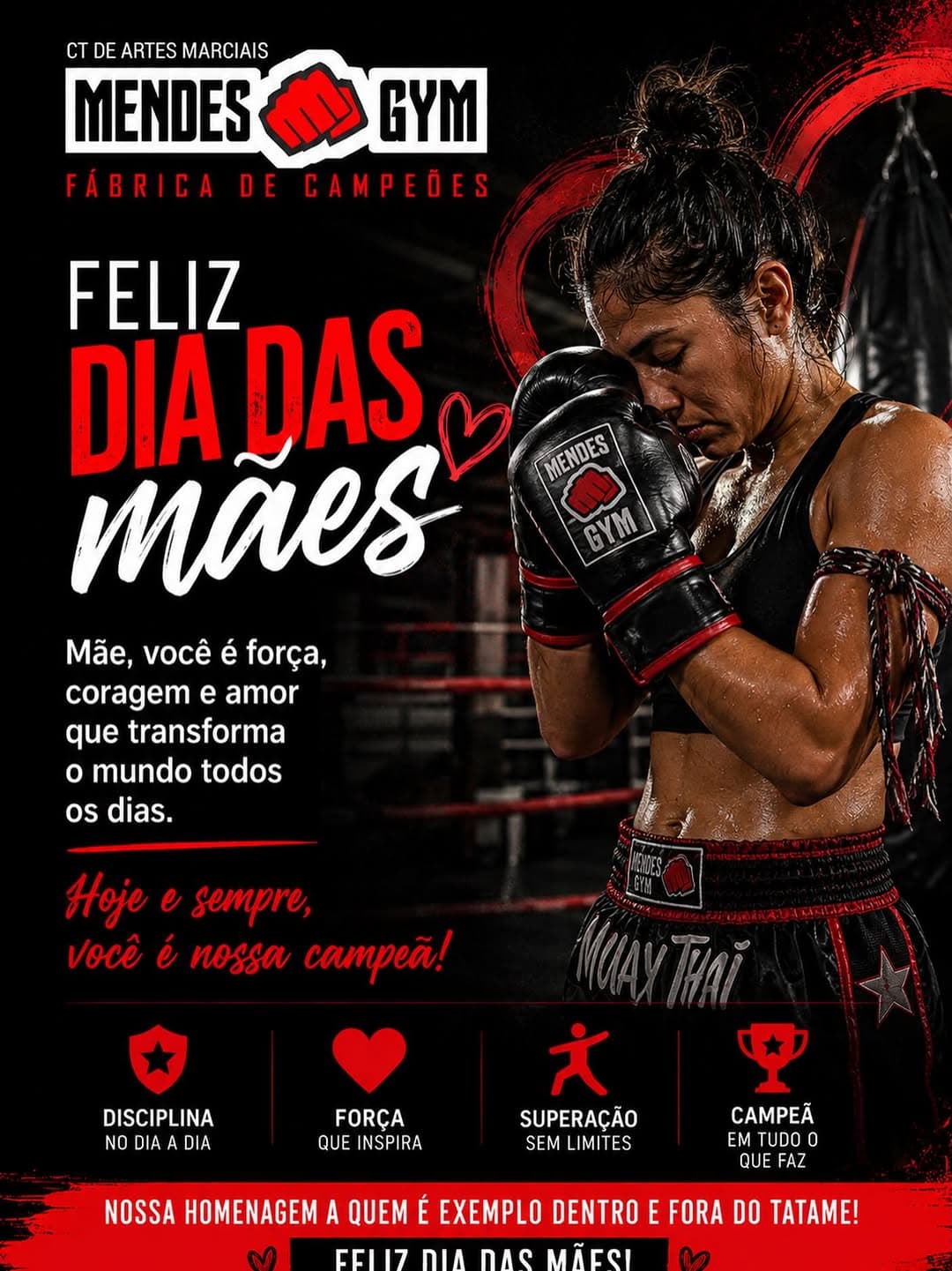 Feliz Dia das Mães! 🌹🥊